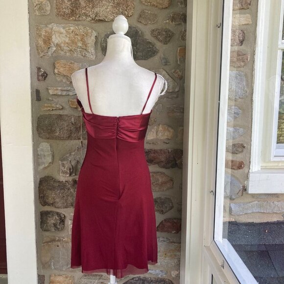 NWT Mac Duggal Couture Deadstock Vintage Satin Metalic Sparkle Bow Mini Dress 2 - Picture 8 of 13